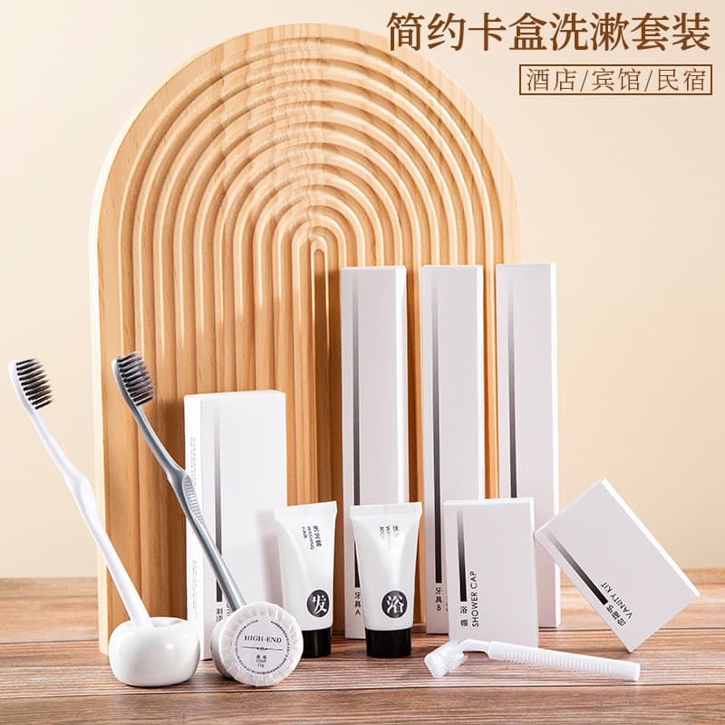 Hotel Disposable Toothbrush Toiletry Set Wholesale Guest Room Toothpaste Inn 6-in-1 Supplies Soft-Bristle Dental Kit