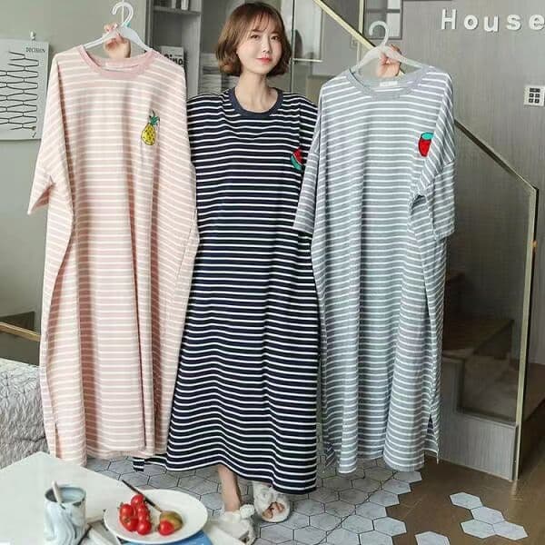 2022 Summer Women's Fruit Print Dress, Cartoon Plus Size Loose Fit Midi Dress, Watermelon Dress, Short Sleeve
