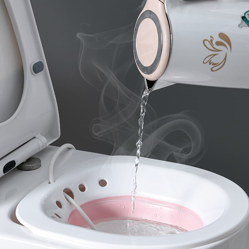 Sitz Bath for Women Private Parts Pregnant Wash Buttocks Hemorrhoids Men Hemorrhoid Fumigation Wash Butt Foldable Wash Toilet Postpartum No Squat Device