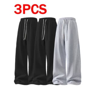 Lightweight Soft Knit Joggers Elastic Drawstring Waist