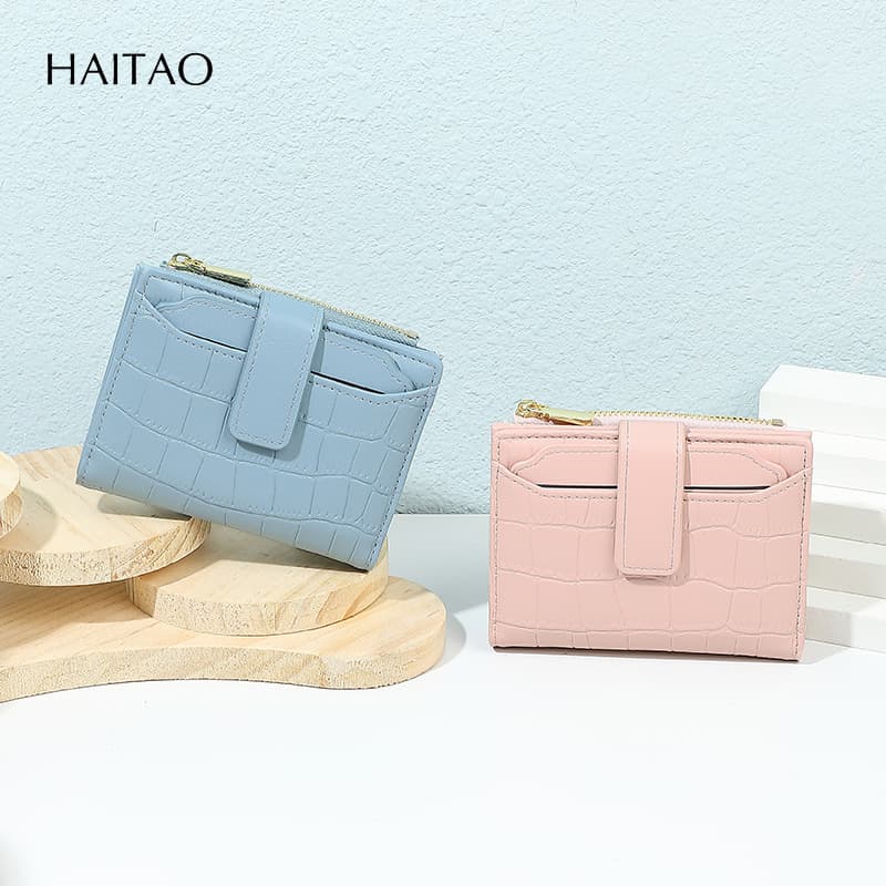 New Women's Short Wallet Cross-border Stone Print Multi-card Wallet Zipper Coin Bag Wallet