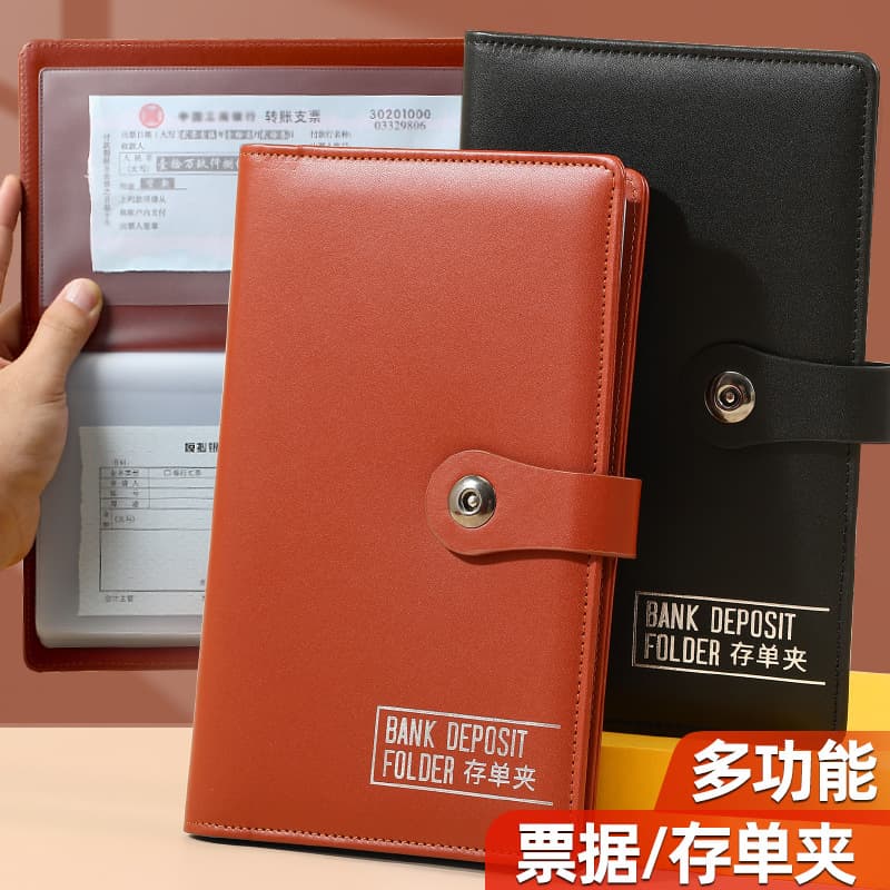 Deposit Slip Organizer - Bank Fixed Deposit Receipt Collection Book, Bill Holder, Checkbook Cover, Passbook Case, Draft Sorting Album
