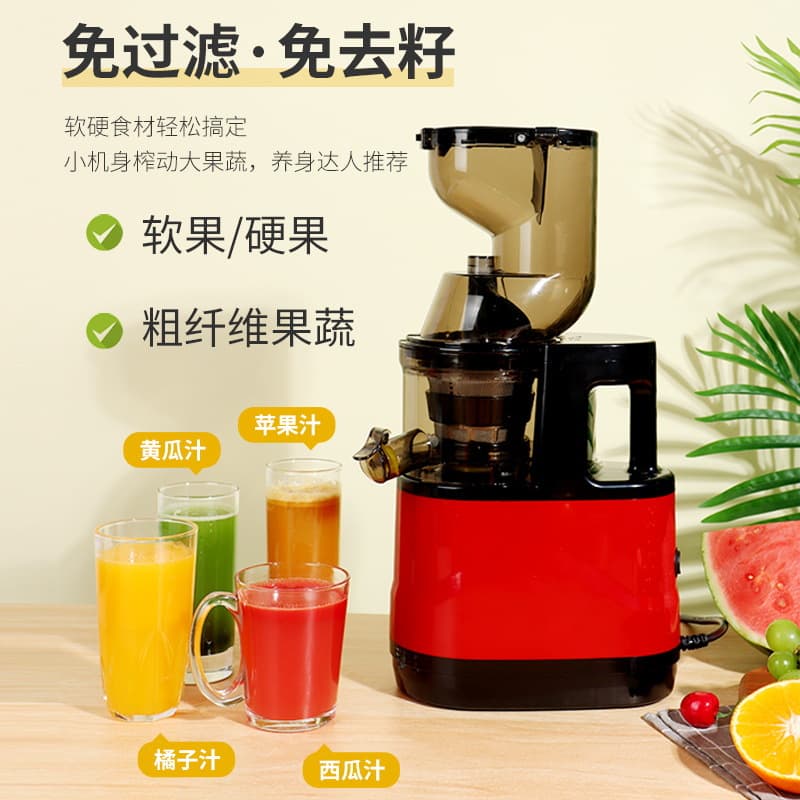 Juicer with Pulp Separation, Home Large Feed Chute Multifunctional Fruit and Vegetable Ice Cream Commercial Automatic Juicer