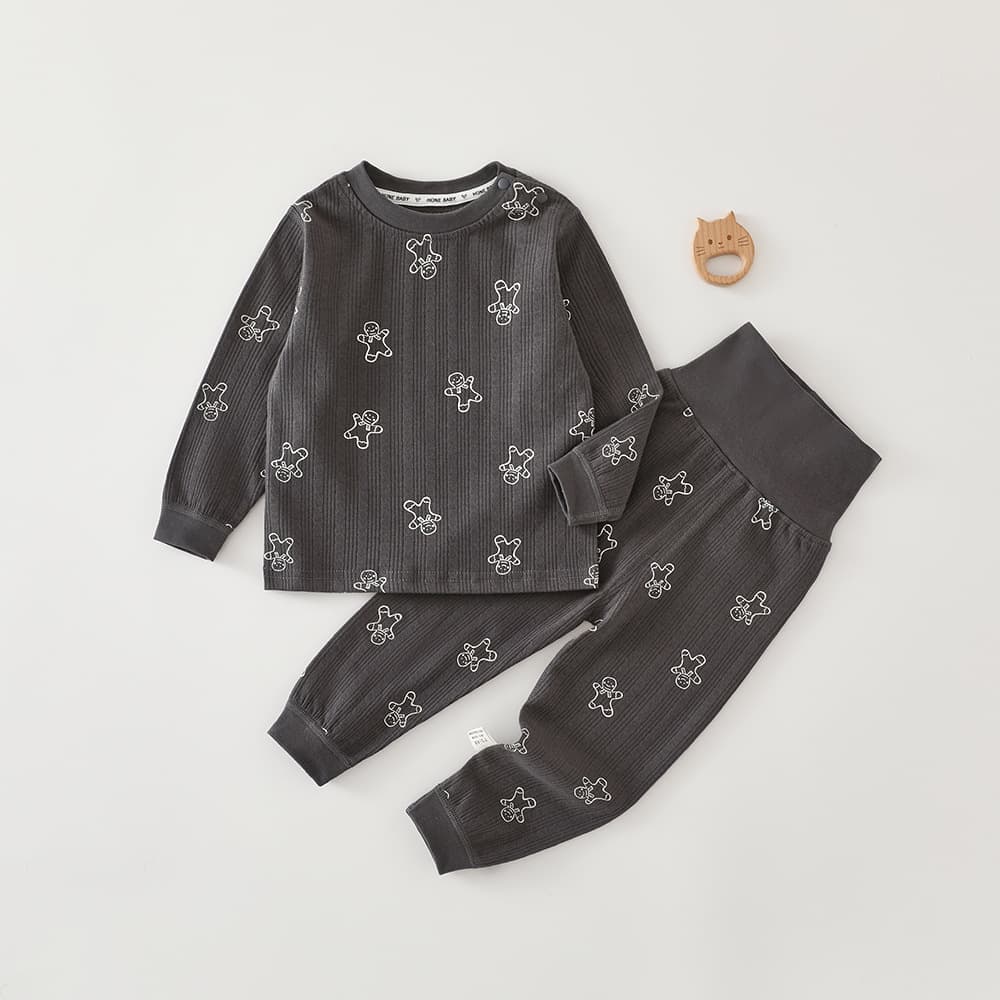 Baby Autumn Underwear Set High-Waist Belly Protection Pure Cotton Kids' Pajamas Two-Piece Separates Thermal Infant Underwear for Boys