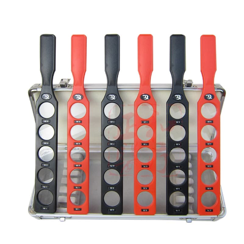 Optometry lens box, 6 rows of 30 lenses for farsightedness and myopia, refractive eye examination lens, 500 diopters, sold one unit or more.