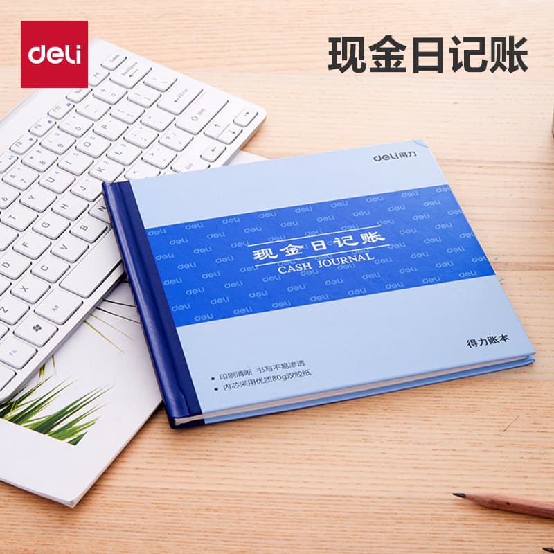 Deli General Ledger Three-Column Style Daily Running Cash Journal Book Deposit Journal Book Family Financial Management