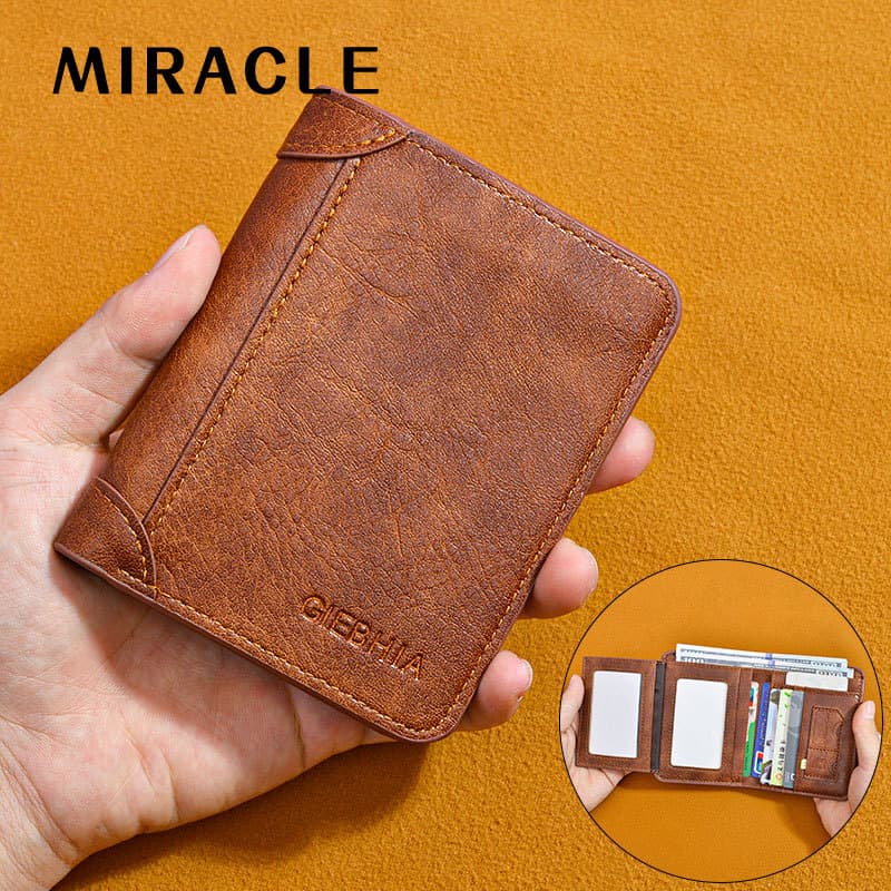 Cross-Border Men's Wallet 2025 New Ultra-Thin Short Card Holder Trendy Student Multi-Functional Driver's License Wallet Wholesale