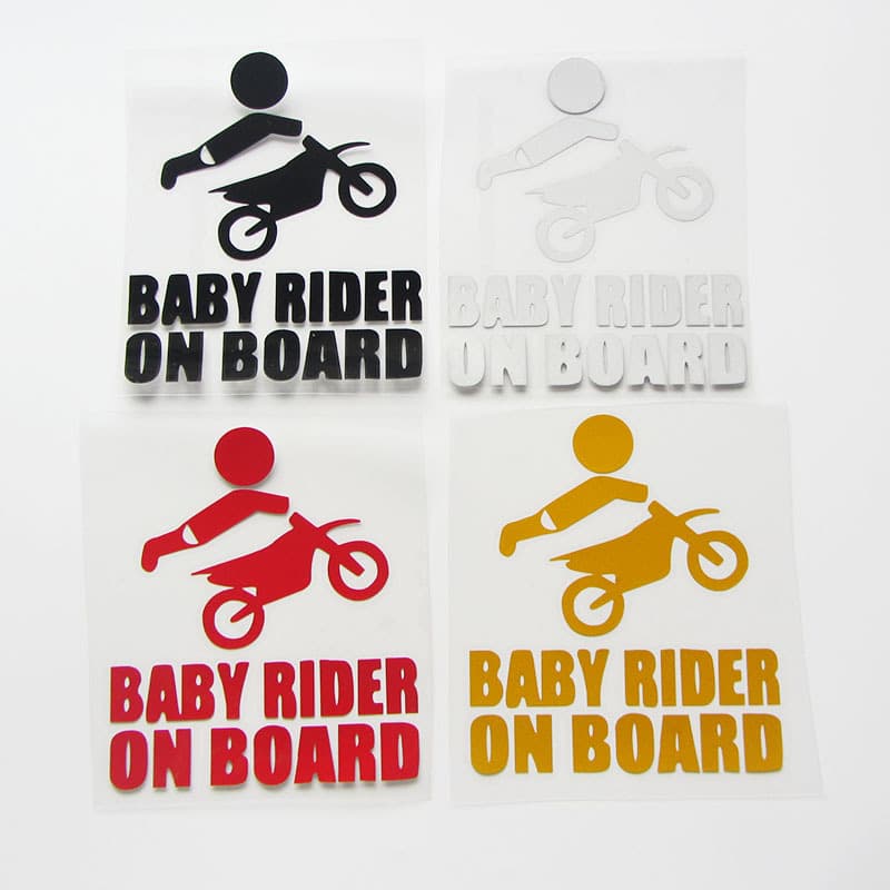 Cross-border Reflective Sticker Baby Dirtbike Car Bicycle Motorcycle Off-road Racing Sticker Colorful Car Decal