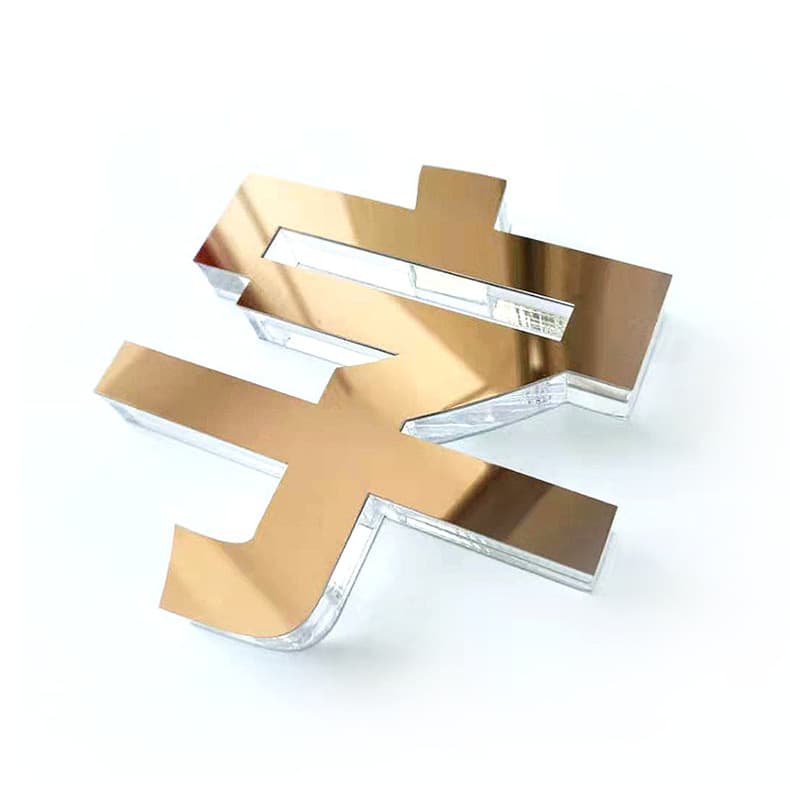 Acrylic Crystal Letters for Corporate Front Desk Background Wall, Logo Door Head Signage, Self-Adhesive 3D Letters