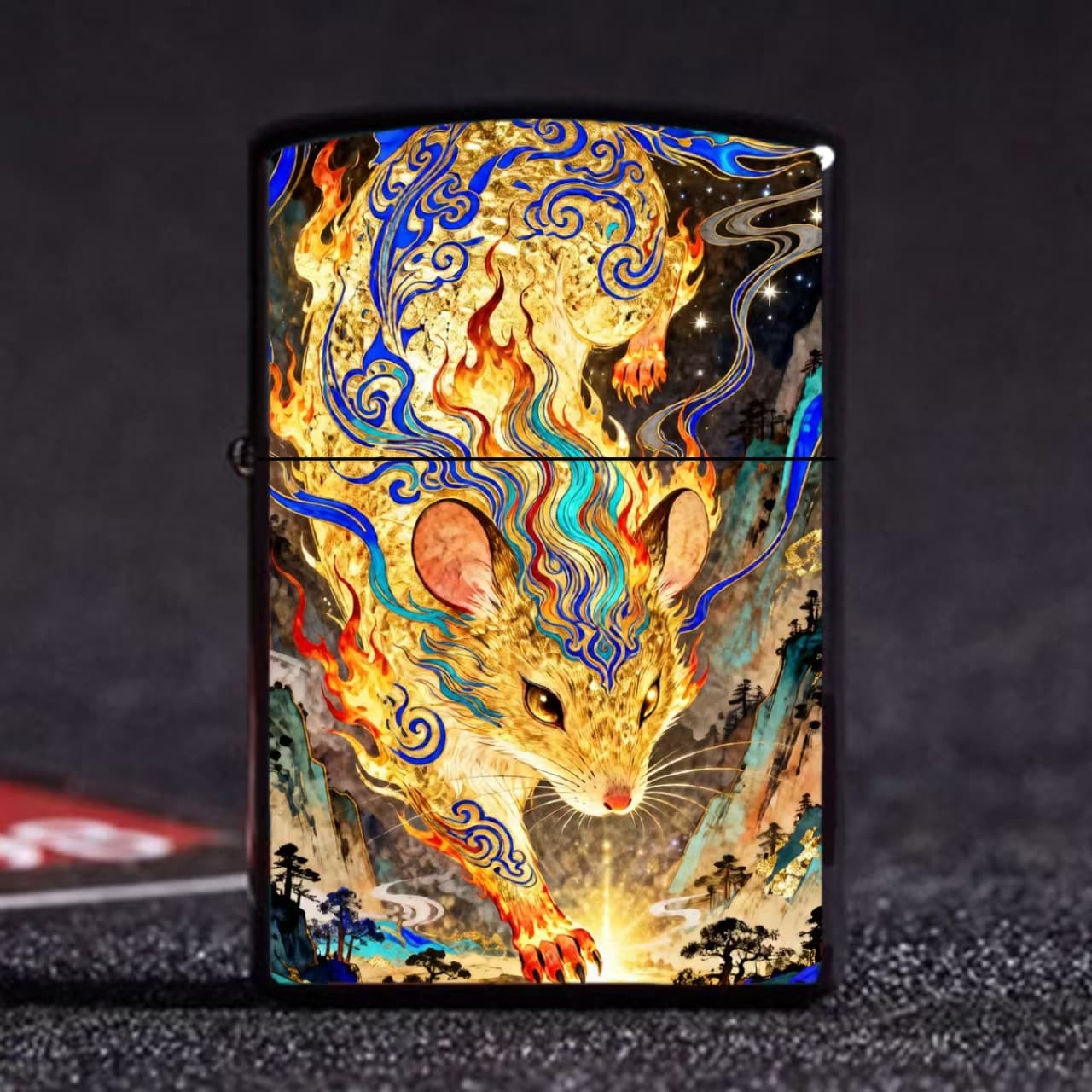 2026 zodiac metal windproof kerosene lighter gift grinding wheel lighter open flame one point purchase