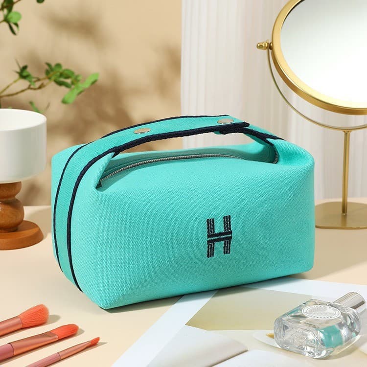 H Brand Lunch Box Bag Travel Toiletry Bag Canvas Handheld Cosmetic Bag Portable Women's Cosmetic Storage Bag Wholesale