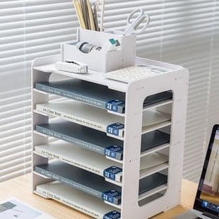 File Rack Multi-Layer Desktop File Storage Rack A4 Document Rack Folder Storage File Rack Multi-Layer