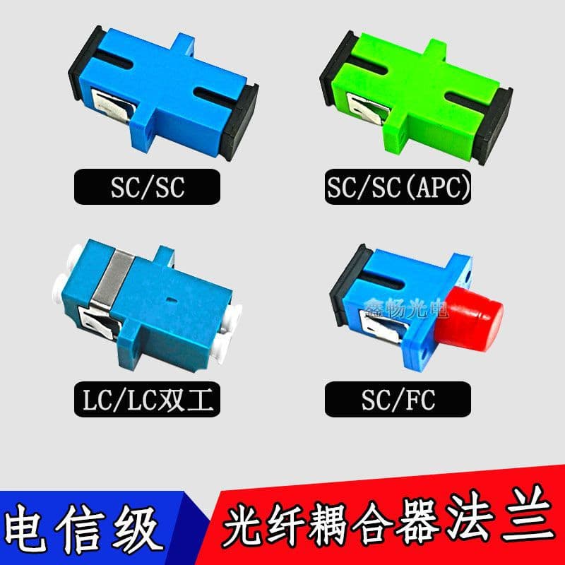 Fiber Optic Coupler Telecom Grade SC-SC/SC-FC/LC-LC Duplex Flange Connector Adapter SC(APC)
