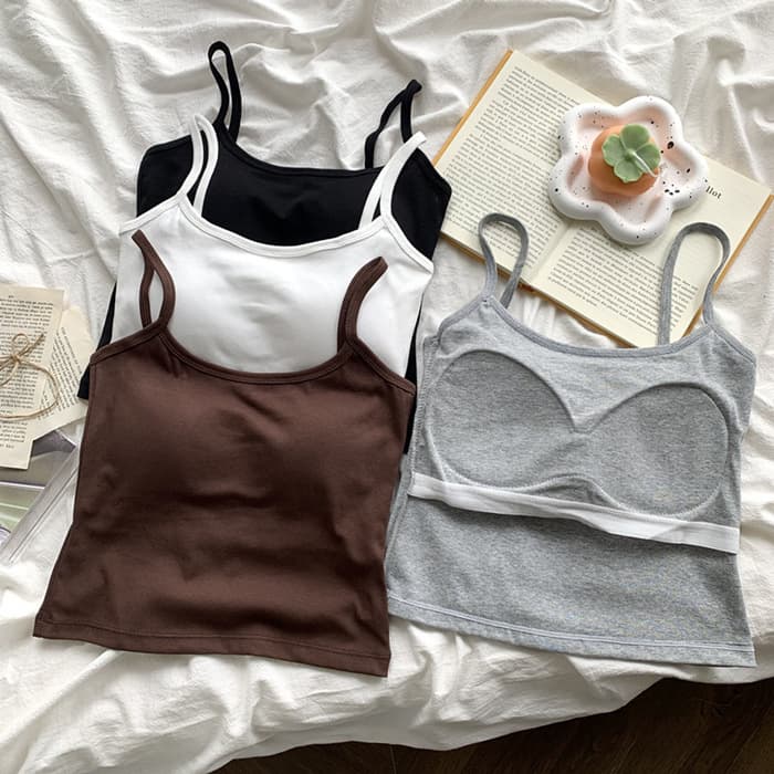 Summer Backless Bustier Camisole Top with Padded Cups, Conceals Side Bust, Short Length, Cotton Lining