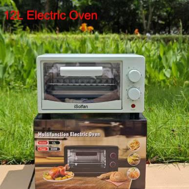 12L Small Home Baking Bread Oven Upper and Lower Independent Temperature Control Stainless Steel Electric Oven
