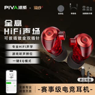 Piva H8 In-Ear Gaming Headphones Replaceable Cable HiFi with Mic High-Quality Type-C Esports Earphones