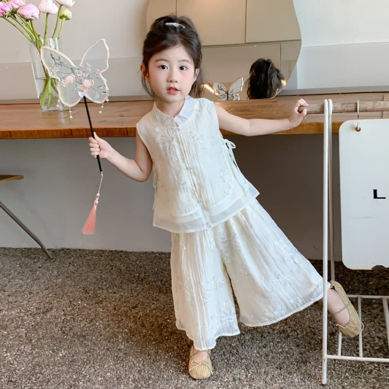 Girls' suits summer clothes 2026 new style foreign style children's new Chinese style summer clothes girls' national style two-piece suit