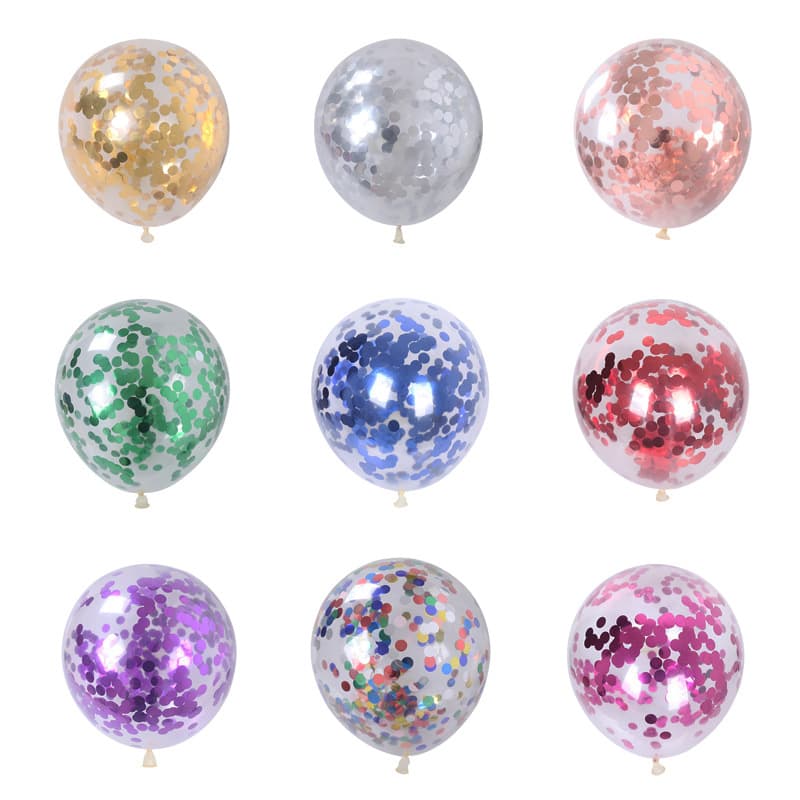 12-Inch Sequin Balloons Clear Latex Confetti Balloons Wedding Birthday Decoration Balloons Street Promotion Scan Code Small Gift