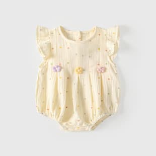 Baby Summer Thin Clothes Stylish Cute Small Month Old Girl Onesie Princess Full Moon 100 Days Bodysuit