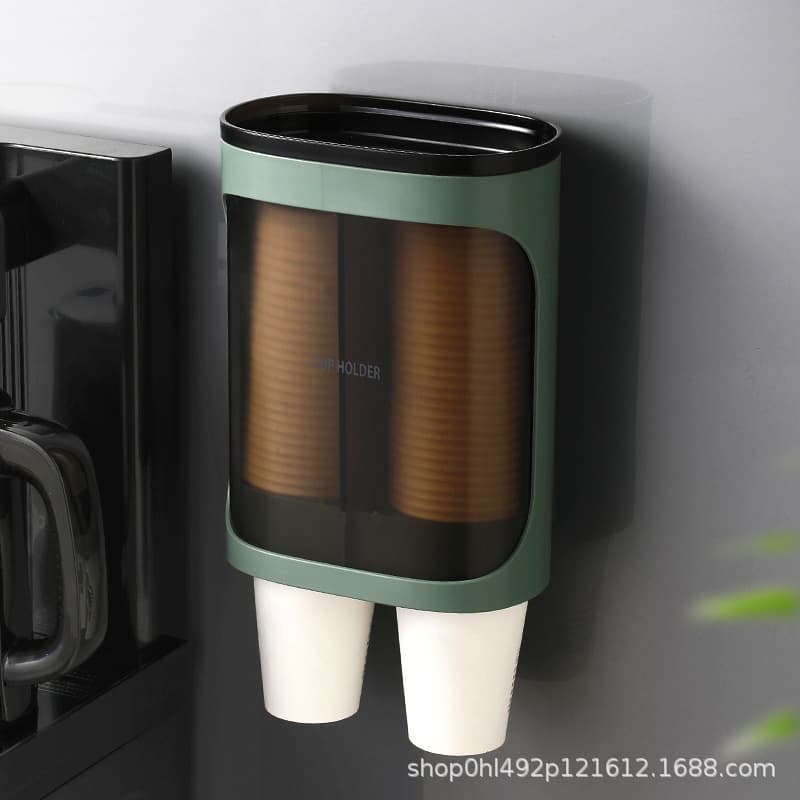 Paper Cup Holder for Home Use, Automatic Cup Dispenser for Water Dispenser, No-Drill Cup Stand for Disposable Cups