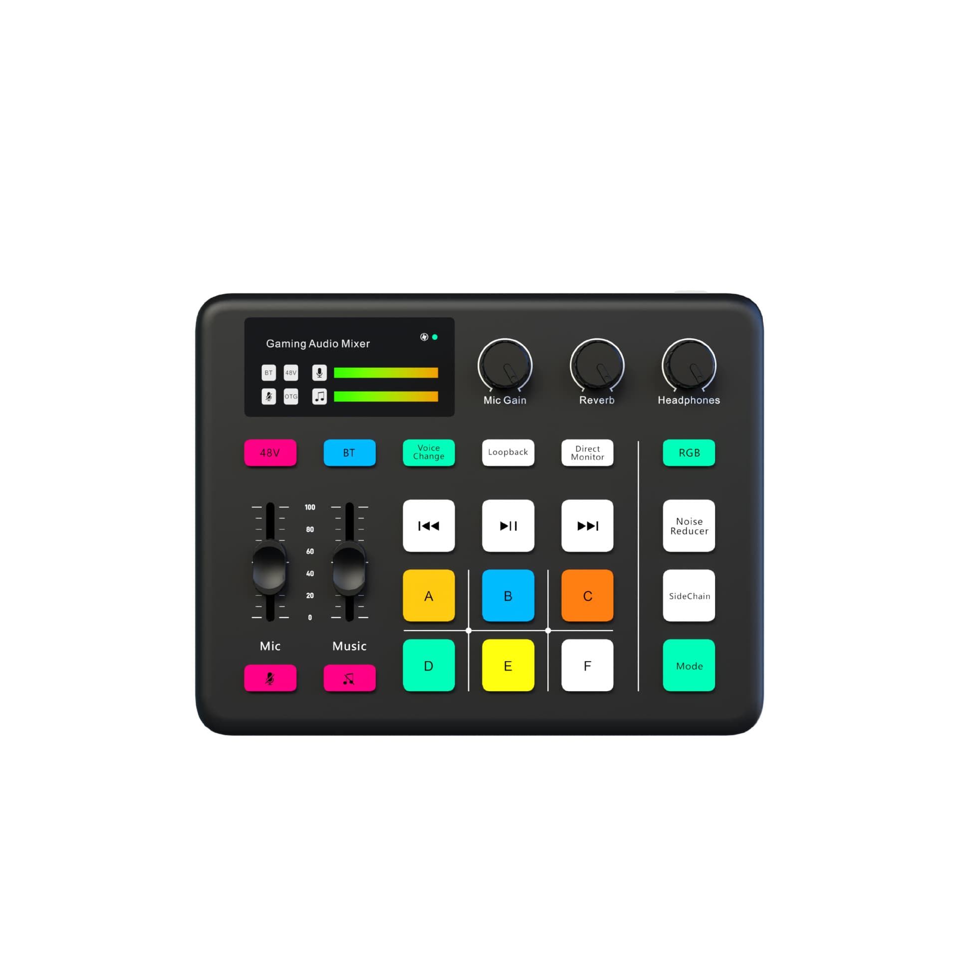 G1 Tuner TK Gaming PC Sound Card RGB Lighting Mixer for PC Mobile Live Streaming Recording Universal Cross-Border