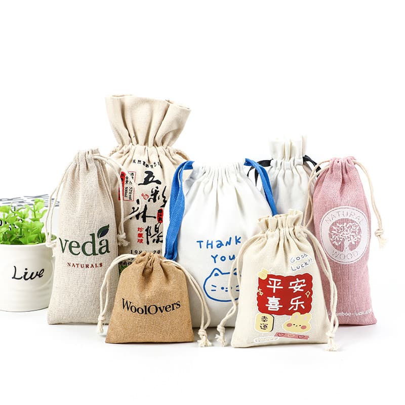 Cotton Linen Drawstring Bag, Pure Cotton Drawstring Bag, Linen Promotional Bag, Canvas Tote Bag, Cotton Drawstring Bag