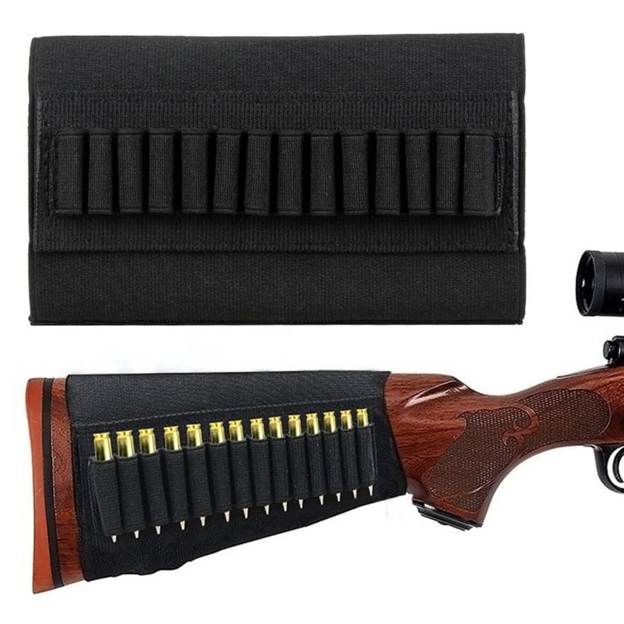 Manba Gun Holster Oxford Cloth Outdoor Tactical CS Ammo Pouch Stock Bullet Sleeve Outdoor Portable Expandable