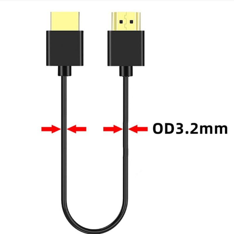 Convenient HDMI 2.0 Cable, OD3.2 Thin Cable, Super Soft HDMI 2.0 Cable for TV, High-Definition Cable