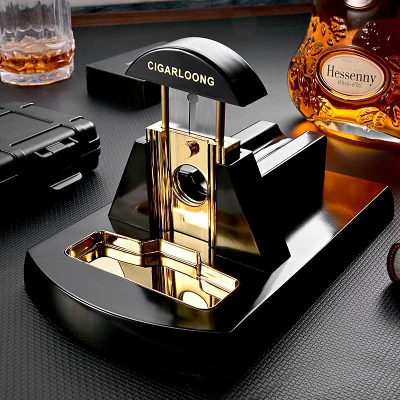 Cigar scissors American large desktop cigar cutter metal stainless steel cigar cutter cigar cutter smoking set