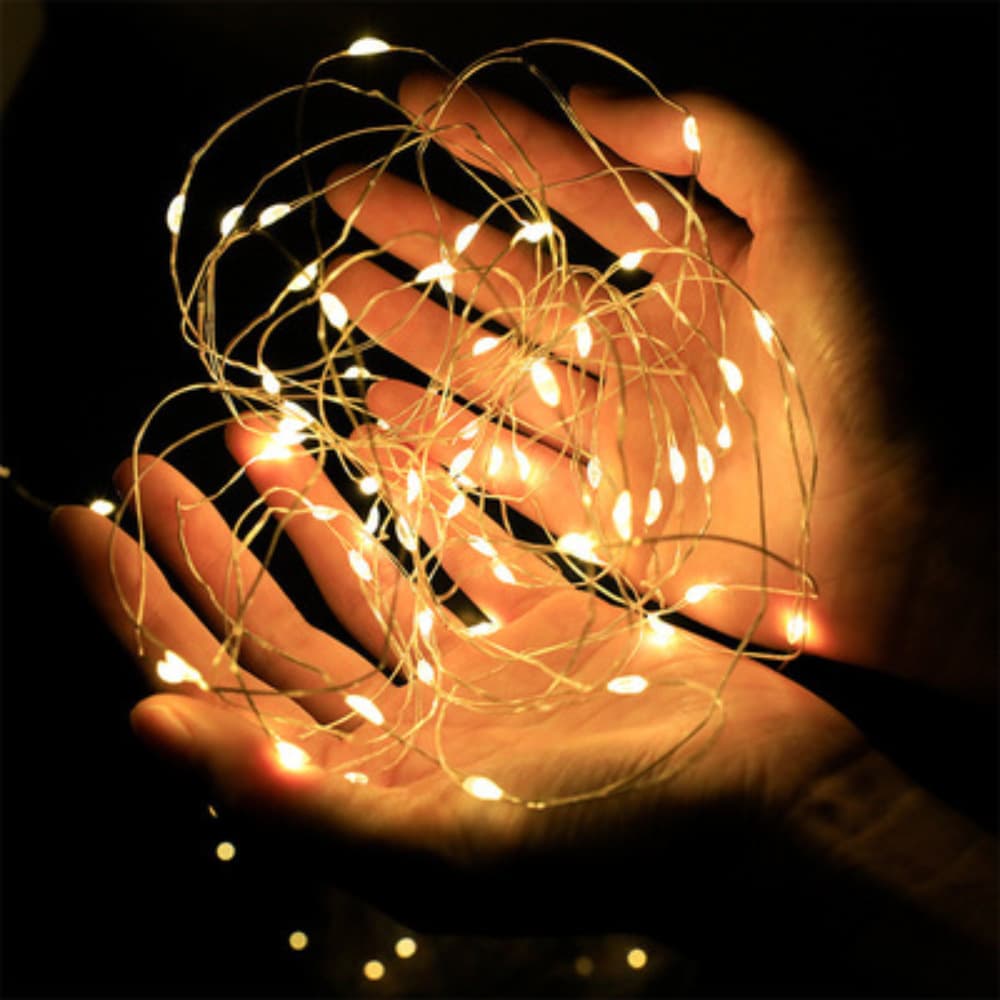 1.0m Warm LED Small Colored Lights String Flash Decoration Christmas Atmosphere Lights Starry Cake String Lights Luminous String Lights