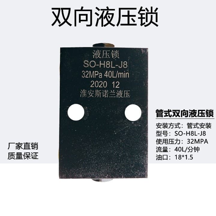 Two-way cylinder hydraulic lock balance valve one-way valve protection cylinder pressure check valve cylinder safety valve pressure maintaining valve