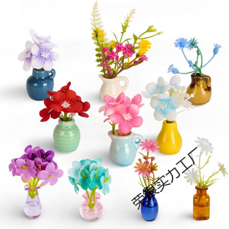 Cross-border Hot Selling Mini Vase Magnet Fridge Magnet Mini Vase Fridge Magnet Ceramic and Glass Material