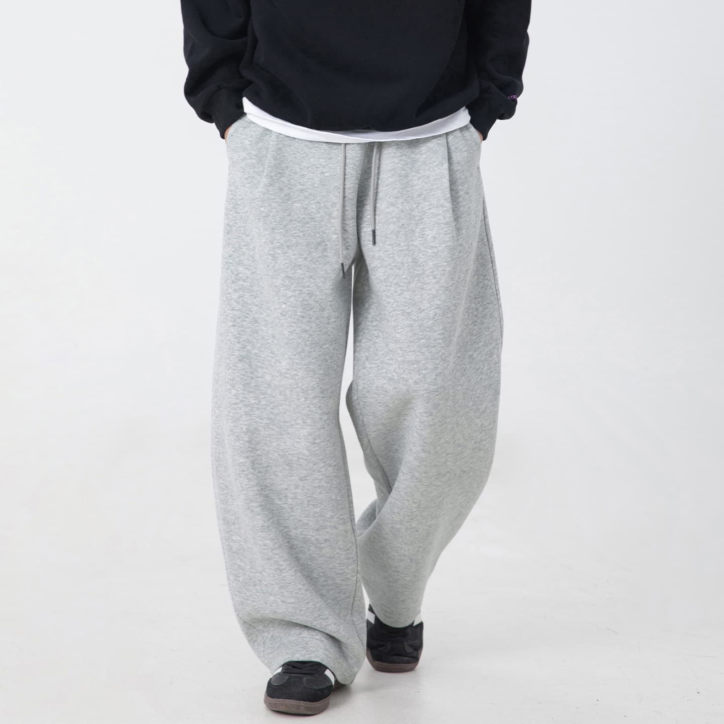 Premium Textured Pleated Casual Pants Men 26 Fall New Straight Loose Trousers Streetwear Oversized Sweatpants