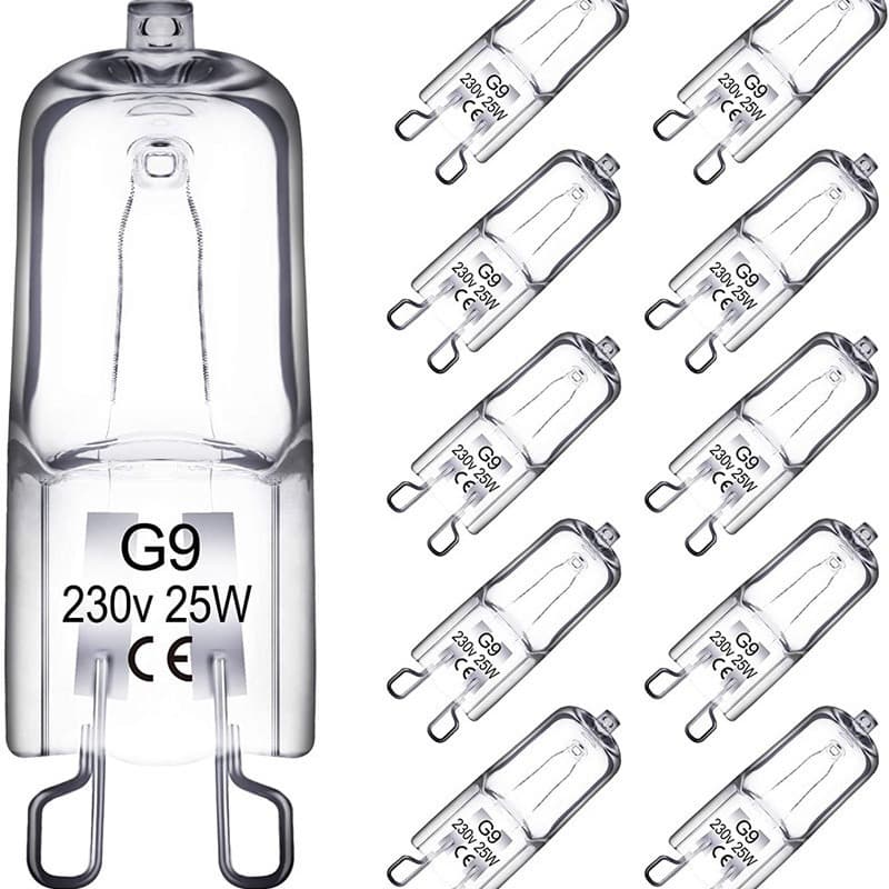 G9 Halogen Bulbs 220V 25W 40W Oven Lamp Desk Lamp Wall Crystal Foot Tungsten Halogen Bulbs