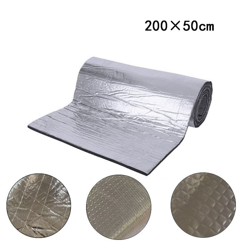 200cm*50cm Aluminum Foil Car Audio Sound Insulation Blanket Cotton with Self-adhesive Backing, Heat and Sound Insulation Pad, Cross-border Bestseller