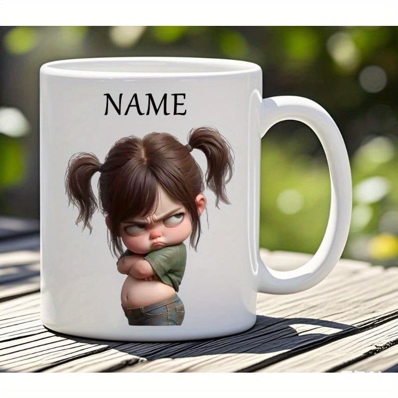Cross-Border Hot Selling Funny Pattern Ceramic Mug Creative Light Luxury Mug for Home Office Water Cup