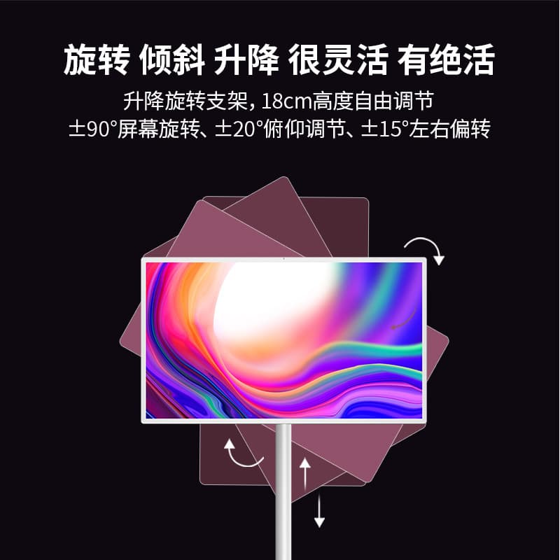 22-inch 32-inch Movable Smart Screen Wireless Screen Casting Live Streaming Machine Mobile TV Overseas Version Companion Machine