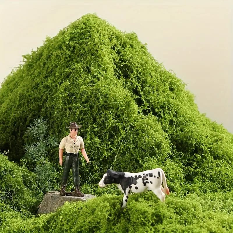 Artificial Moss Turf, Faux Moss Lawn, Lifelike Fake Moss for Miniature Landscapes, Green Plant Decor, Fake Grass Strands