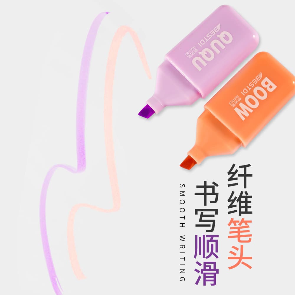 New Mini Highlighter Set Student Journal Graffiti Pen Cartoon Highlighter Marker Pen