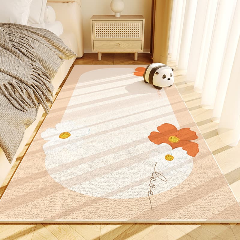 Modern Minimalist Bedroom Sofa Coffee Table Carpet Home Balcony Bay Window Floor Mat Living Room Abstract Painting Polyester Fiber Square Rug