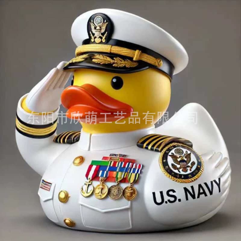 Cross-border new product Captain's Duck cruising duck decorative ornaments nautical duck captain artwork gifts