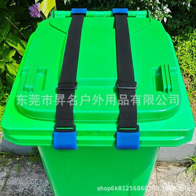 Outdoor Adjustable Trash Can Lid Lock Strap Safety Belt Trash Can Lid Strap Original Product