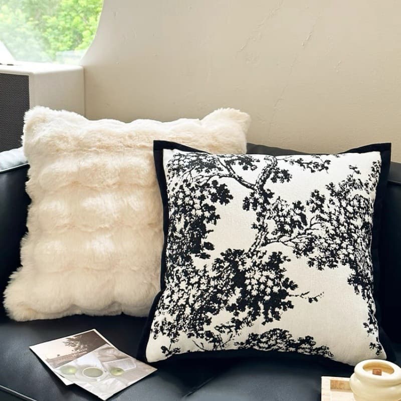 Xiaoxiangfeng pillow cushion waist pillow living room soft plush pillow cushion cover without core bay window cushion Xiaoxiangfeng