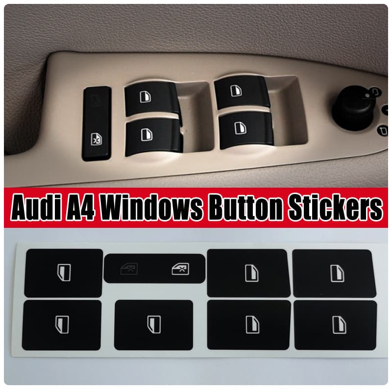 Suitable for Audi A4 04-08 window button repair sticker Audi A4 Windows Stickers