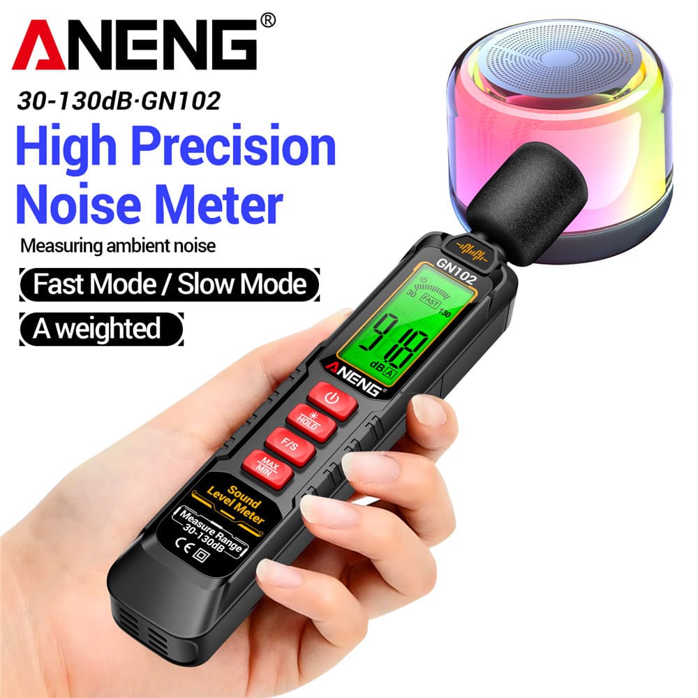 ANENG A-Weighted Frequency High-Precision Noise Meter Decibel Type Industrial School Home Environment Noise Detector