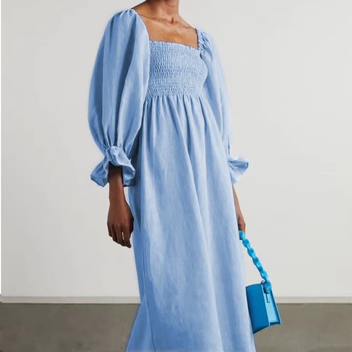 2023 spring and summer new product ebay Amazon. Sale. Standing. Cross-border European and American puff sleeve dress