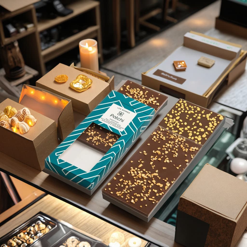 Customized color box Chocolate box Printed hot stamping carton Color printed chocolate macaron candy packaging box