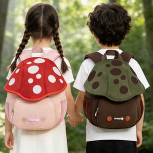 Super Cute Children's Mushroom Backpack Kindergarten Baby Anti-Lost Bag Lightweight Travel Backpack for Boys and Girls