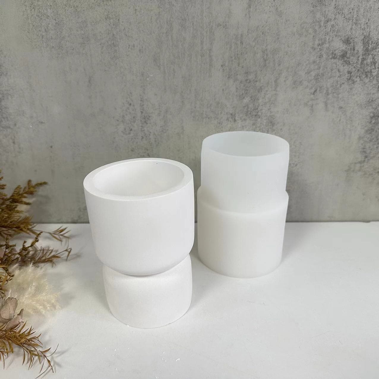 Funnel Candle Cup Silicone Mold, Incense Burner Silicone Mold, Plaster Silicone Mold