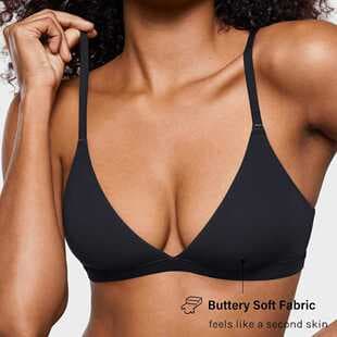 INLYRIC Women's Inbarely Triangle Bralette Plunge Unline